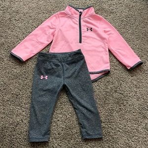 Under Armour leggings and sweatshirt set